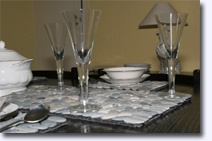 Large and small stone place mats - Click for larger image